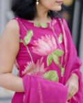 Pink Floral Printed Co-Ord Kurta Set with Dupatta
