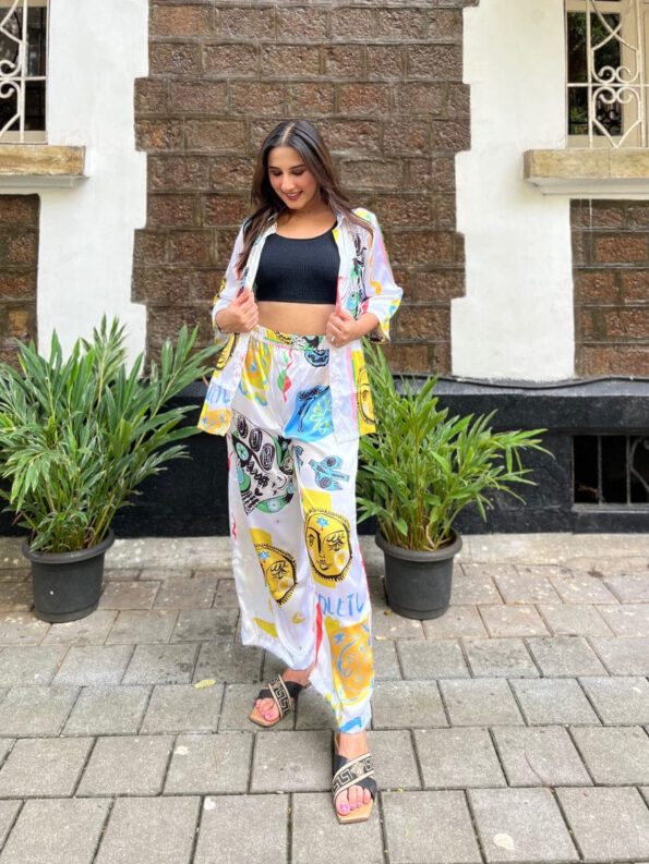 Multicolor Graphic Printed Co-ord Set for Women