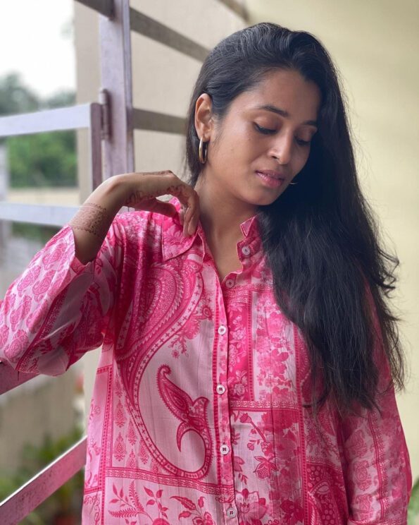 Pink Printed Co-ord Set for Women