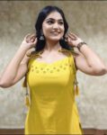Vibrant Yellow Sleeveless Cotton Kurti Set