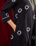 Black Embroidered Kurta Pant Set for Women