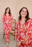 Vibrant Red & Pink Designer Printed Kurti Set