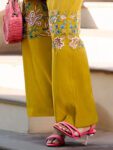 Mustard Yellow Designer Embroidered Co-ord Set