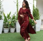 Maroon Kurta Pant Set with Dupatta