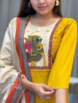 Designer Yellow Kurta Pant with Dupatta Set