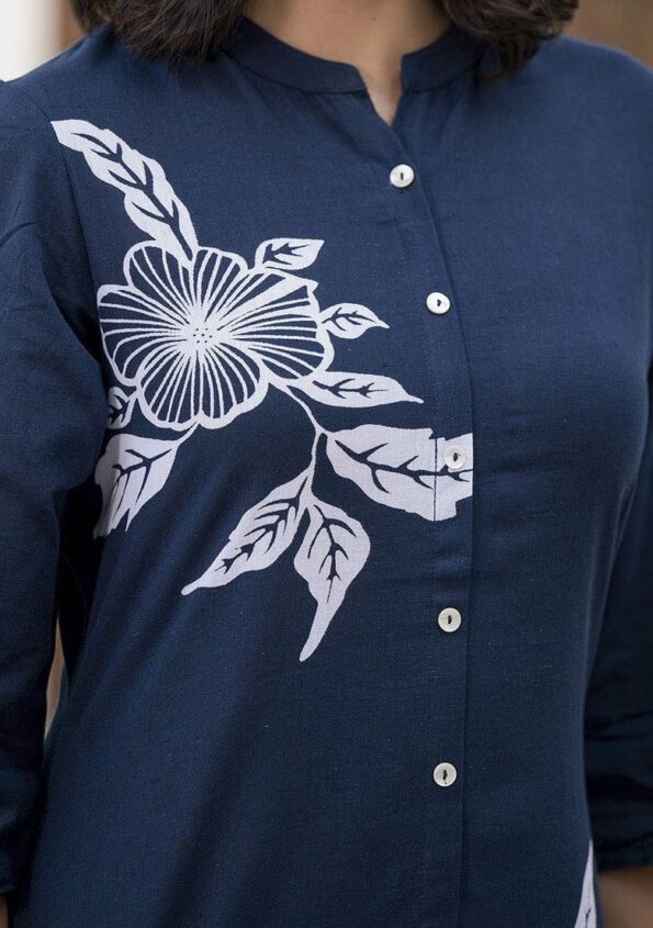 Navy Blue Kurta Pant Set for Women