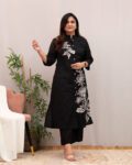 Black Kurta Pant Set for Women