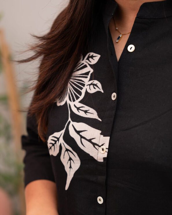 Black Kurta Pant Set for Women