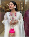 White Embroidered Kurta Set with Dupatta for Women