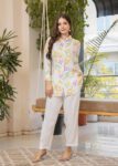 White Printed Co-ord Set for Women