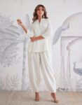 Minimalist White Cotton Co-ord Set for Women