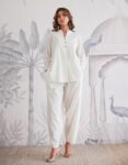Minimalist White Cotton Co-ord Set for Women