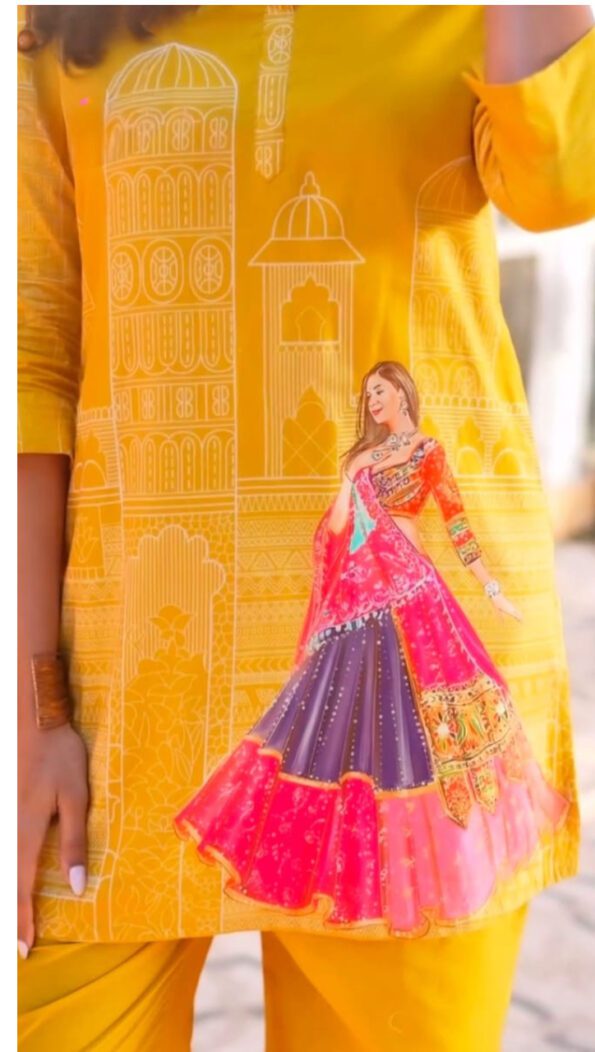 Stylish Printed Co-Ord Set for Women – Cotton Kurti with Pants