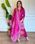 Pink Bandhani Kurta Set with Dupatta